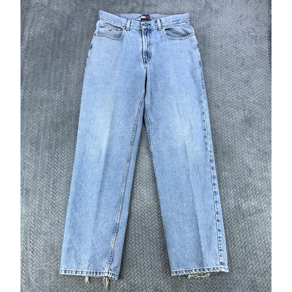 Vintage Y2K Tommy Hilfiger Straight Fit Jeans 38x33 Blue Denim JYD JYD DITTO